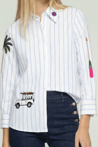 Vilagallo - Safari Embroidered Shirt