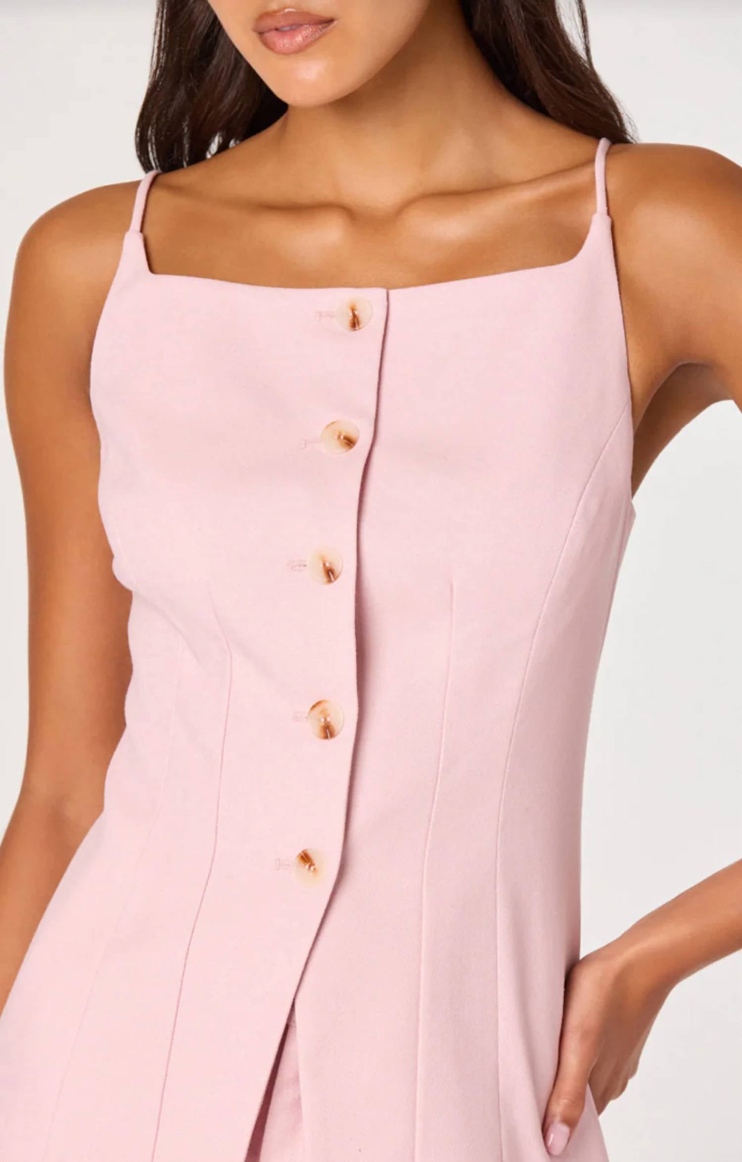 Astr - Neha Button-front Longline Top