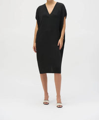 Joseph Ribkoff - Gauze V-neck Midi Cocoon Dress