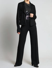 Lola & Sophie Luxe Ponte Pull On Pants in black - women's pants