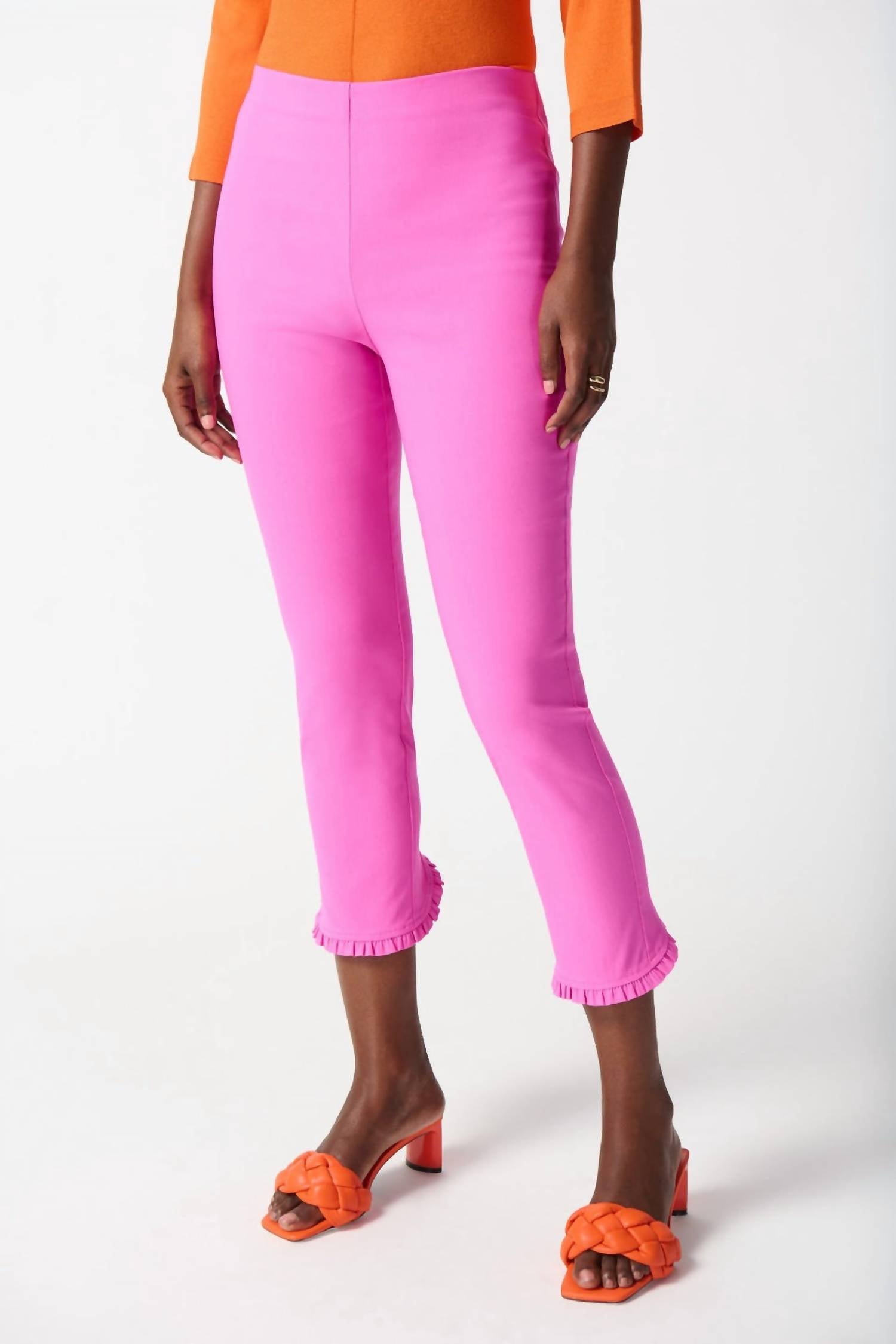 Joseph Ribkoff - Crop Pants With Ruffles