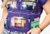 Queen Of Sparkles - Street Cars Short Sleeve Knit Top