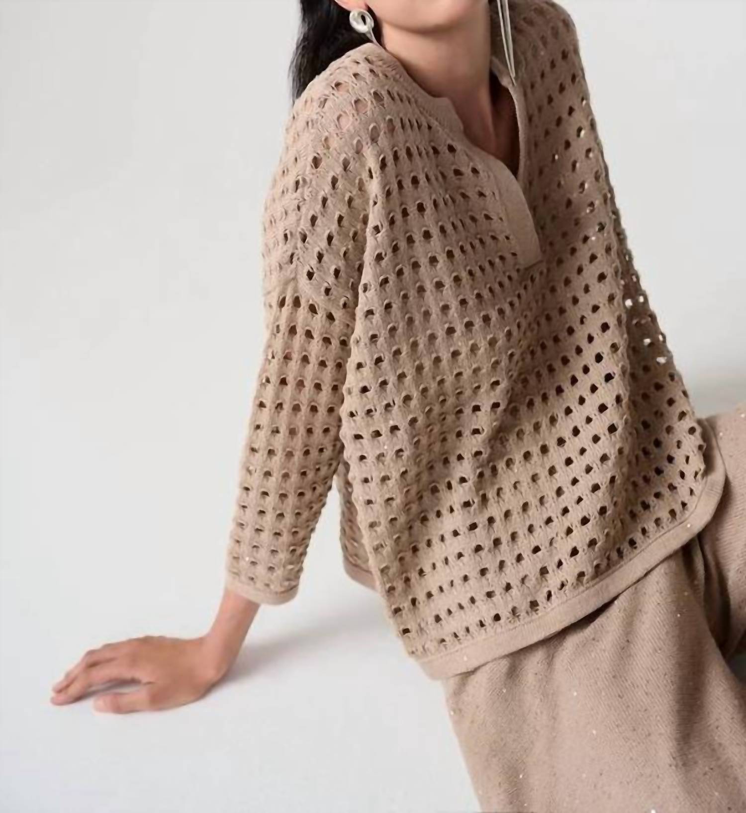 Joseph Ribkoff - Open-Stitch Boxy Sweater