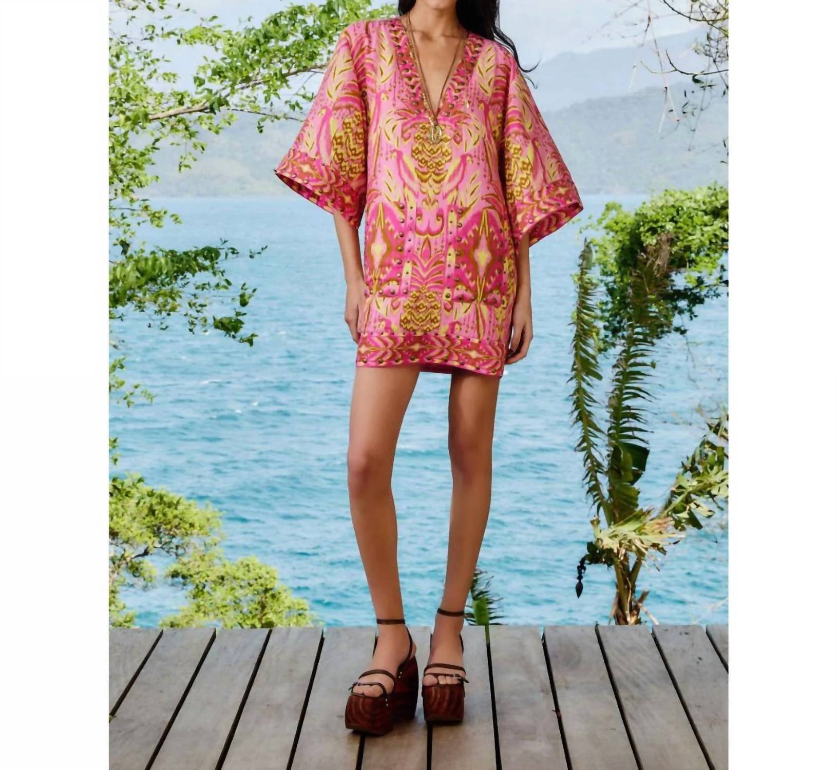 Farm Rio - PINEAPPLE TAPESTRY TUNIC DRESS