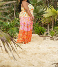 Guapa - Nargis Shimmer Sunset Maxi Dress - Plus