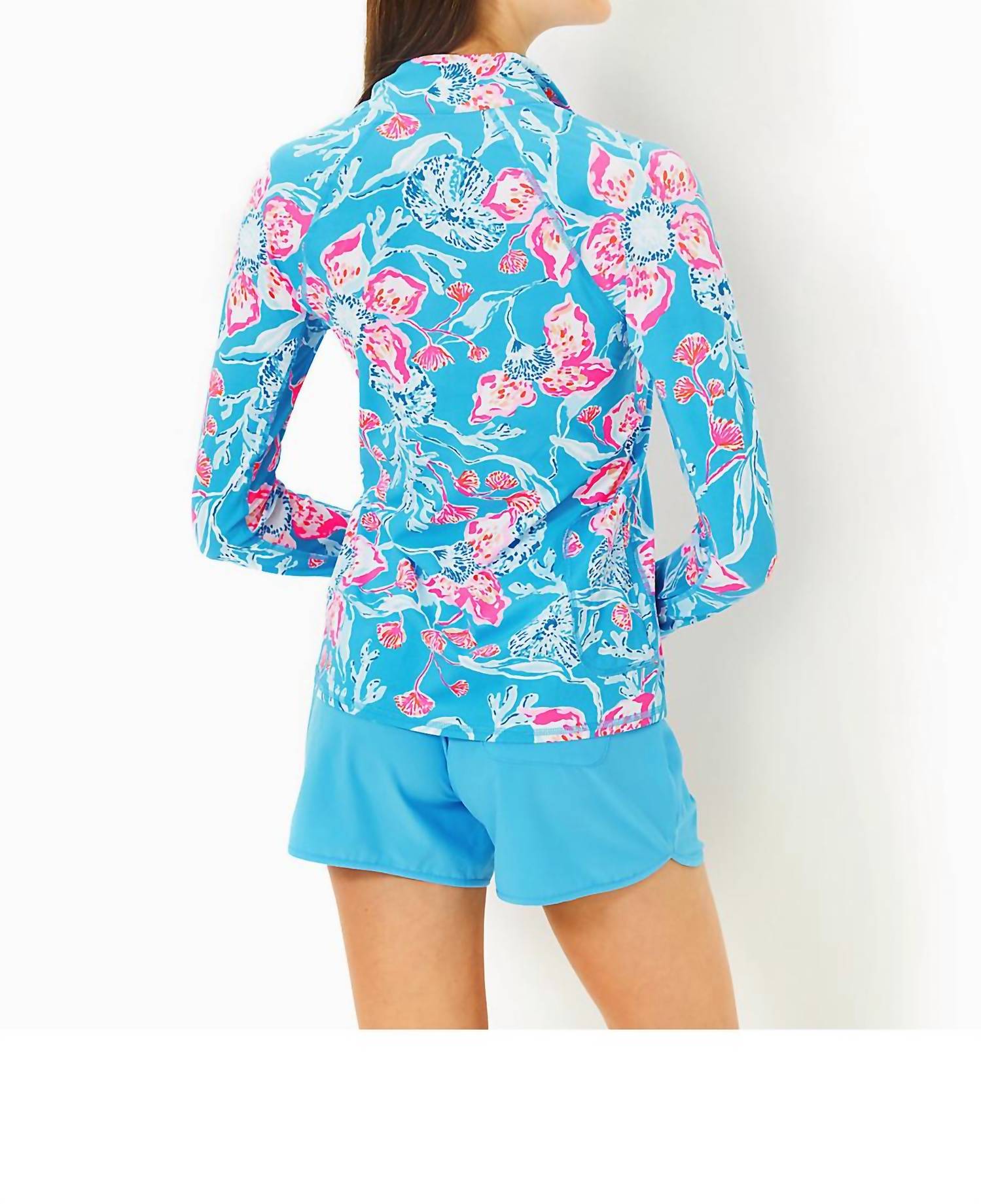 Lilly Pulitzer - Marion Mesh Printed Panel Half Zip Pullover