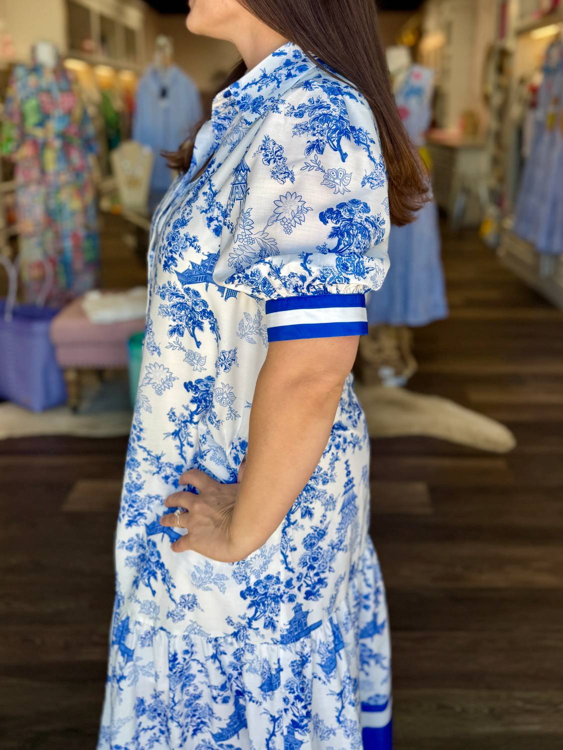 Jade - Tiered Midi Shirt Dress