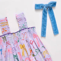 PINK CHICKEN Eleven Jumper in lavender watercolor bows - kids' item - alternate view