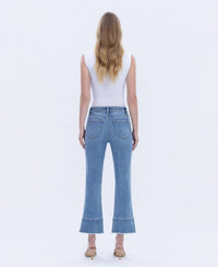 Flying Monkey - High Rise Trouser Slit Hem Kick Flare Jeans