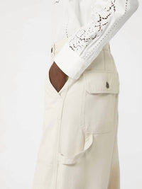 Weekend Max Mara Caronte Wide Leg Pants in ivory - women's pants - view 4