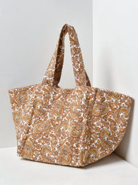 FAITHFULL THE BRAND Sorrento Tote Bag in la medina paisley print - women's bag - detail view