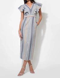 Adelyn Rae - Etta Flutter Sleeve Maxi Dress