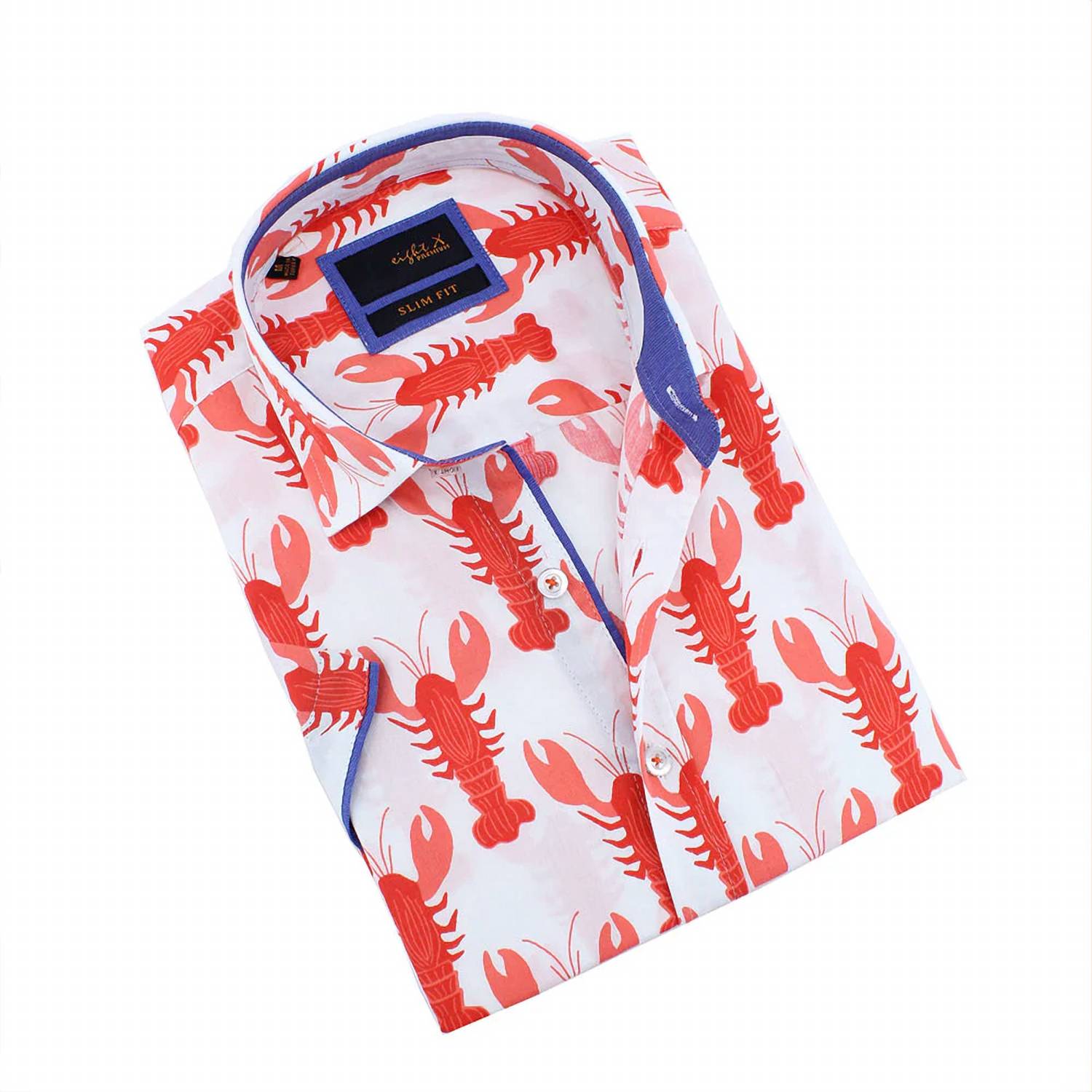 Eight X - Lobster Print Short Sleeve Shirt