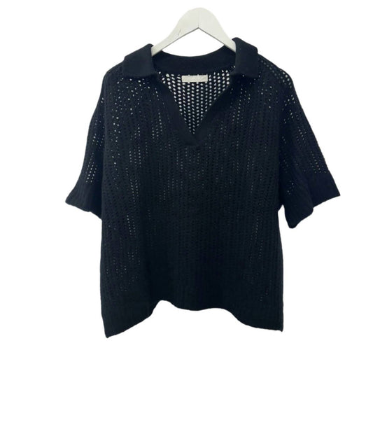 Sablyn - Women's Shalom Relaxed Split Neck Polo Lounger Tee