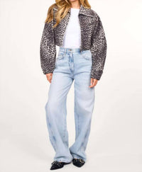 Ganni - Leopard Cotton Tweed Jacket