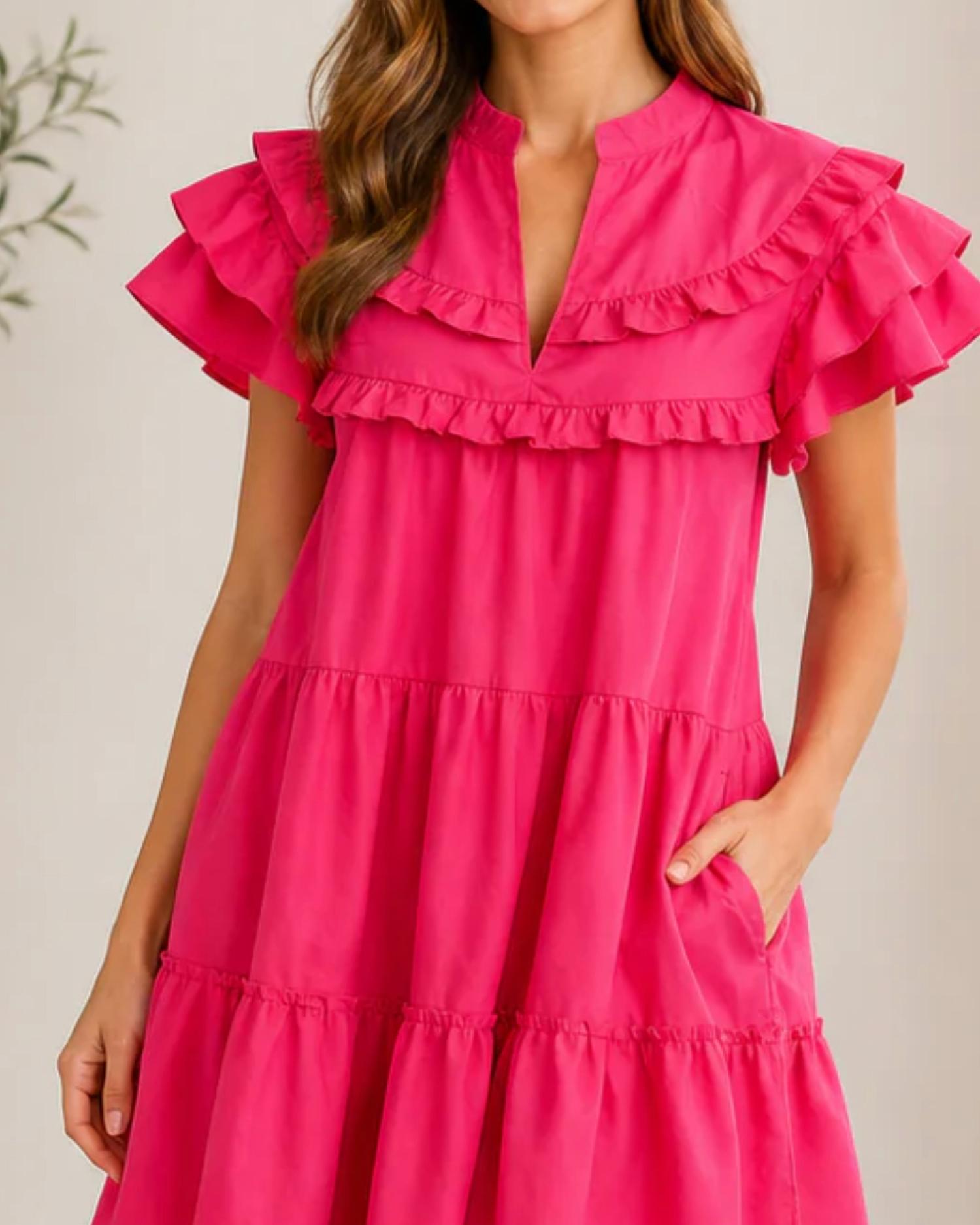 Entro - Ruffle Tiered Babydoll Dress