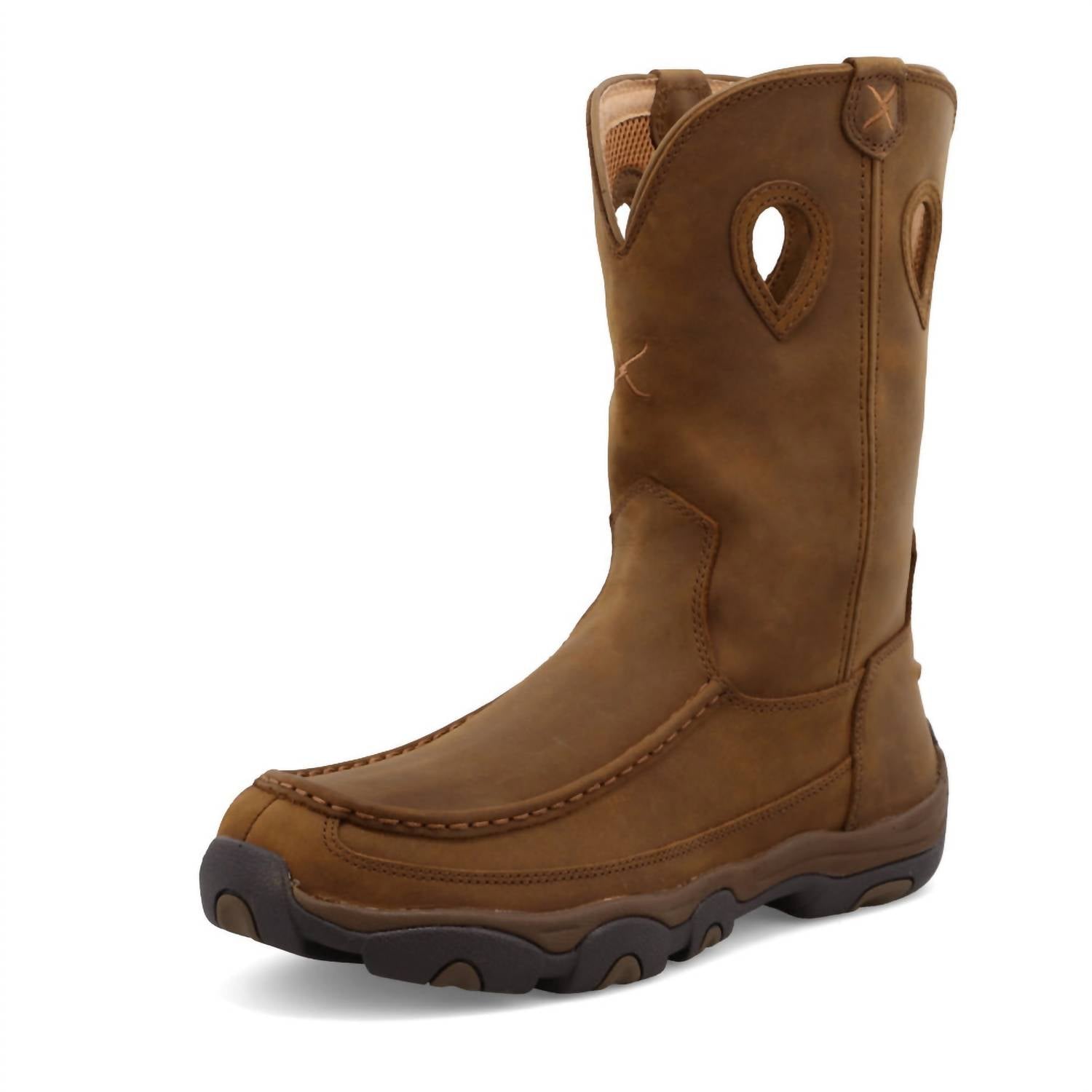 TWISTED X Men's 11" Pull On Hiker Boot in distressed saddle saddle - men's boots