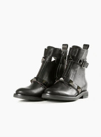 ALL BLACK Women's Pyramid Stud Boots in navy - women's shoe - detail view