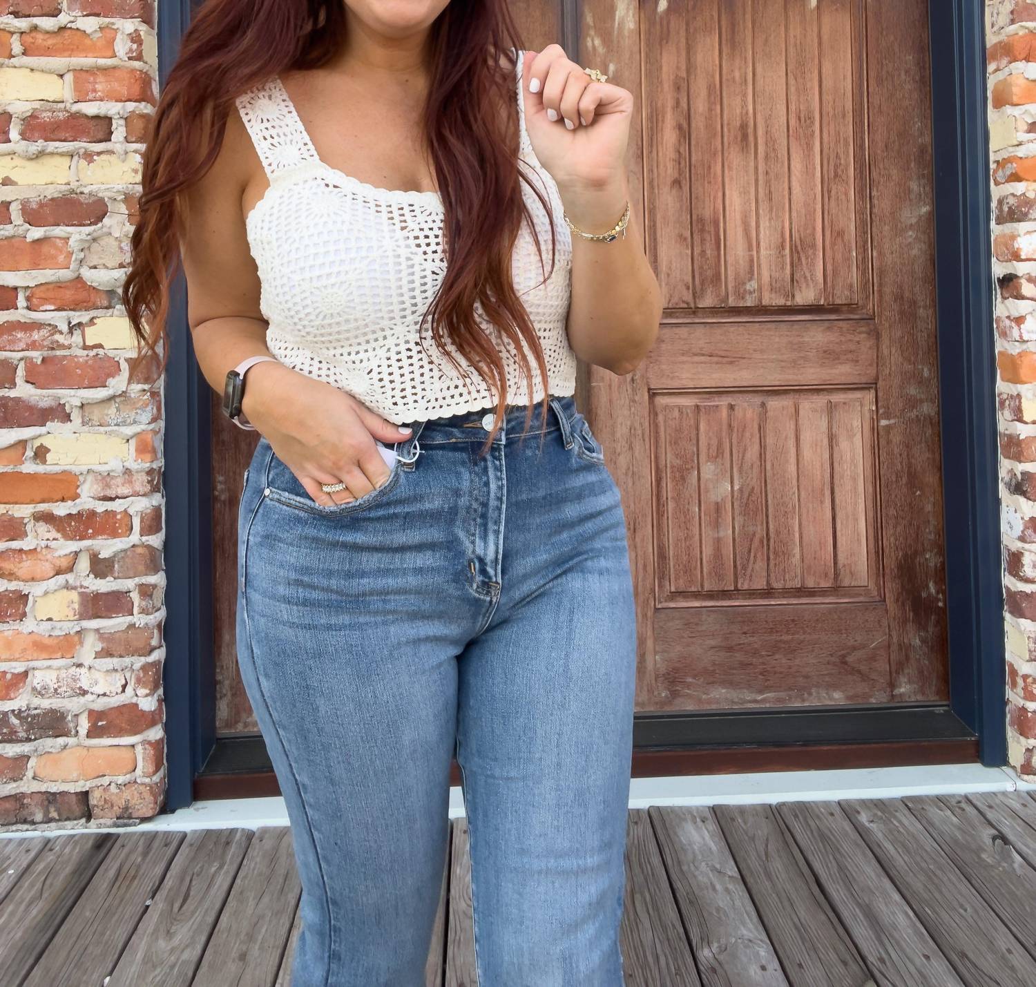 Risen - Traci High Rise Crop Straight Jeans
