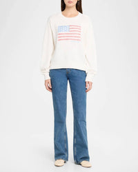 Loveshackfancy - Ty Flag Cotton Pullover Sweater