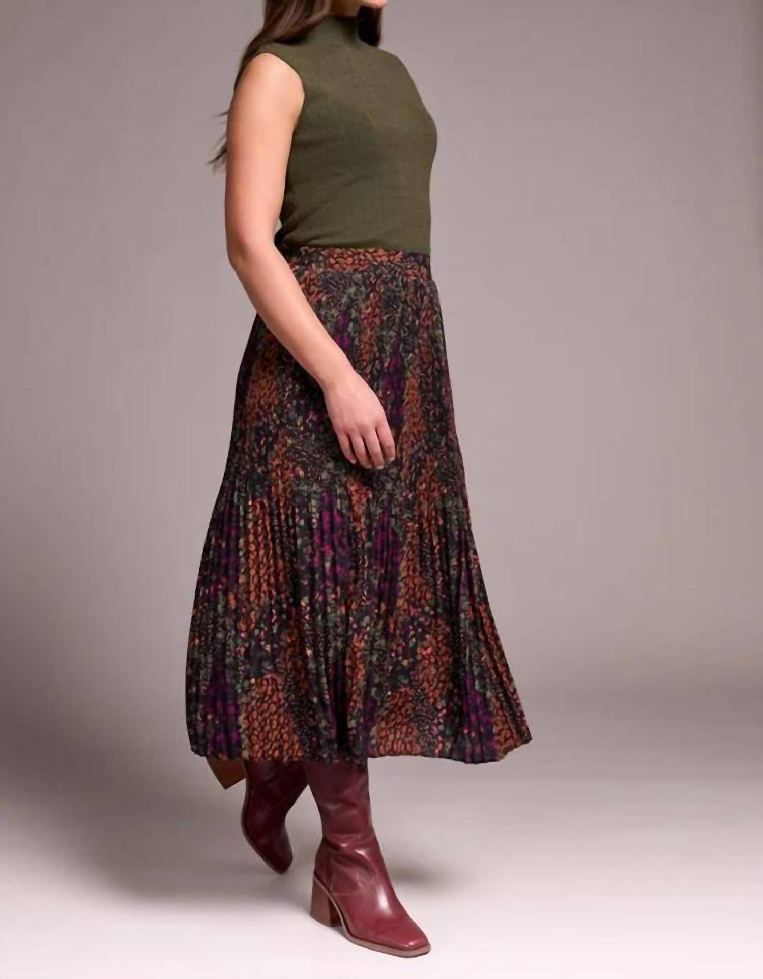 Tribal - Plisse Midi Skirt