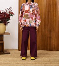 FRNCH Gerbera Salon Rose Blouse in pink multi - women's blouse - view 4