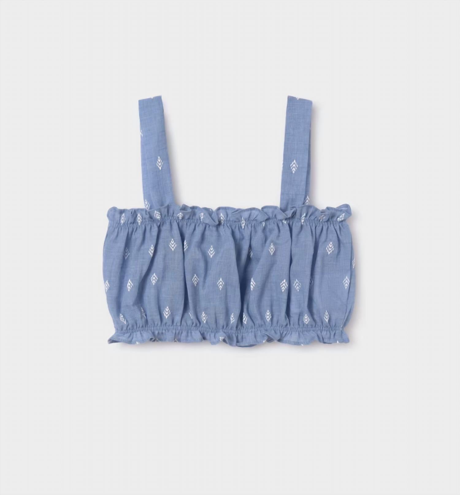 Mayoral - Girl's 2-Piece Soft Light Denim With Detail Top