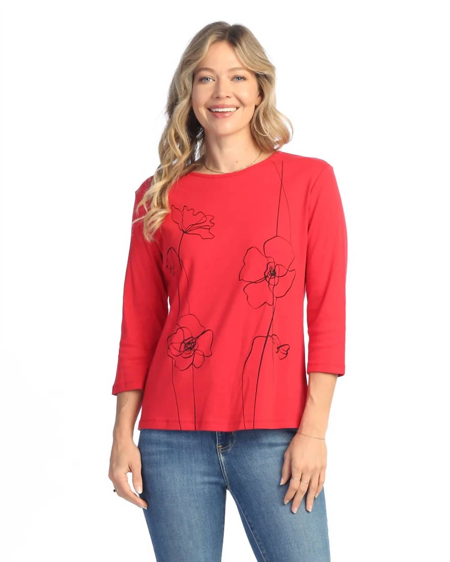 Jess & Jane - Sketch Printed Cotton Top
