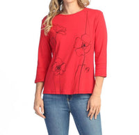 Jess & Jane - Sketch Printed Cotton Top