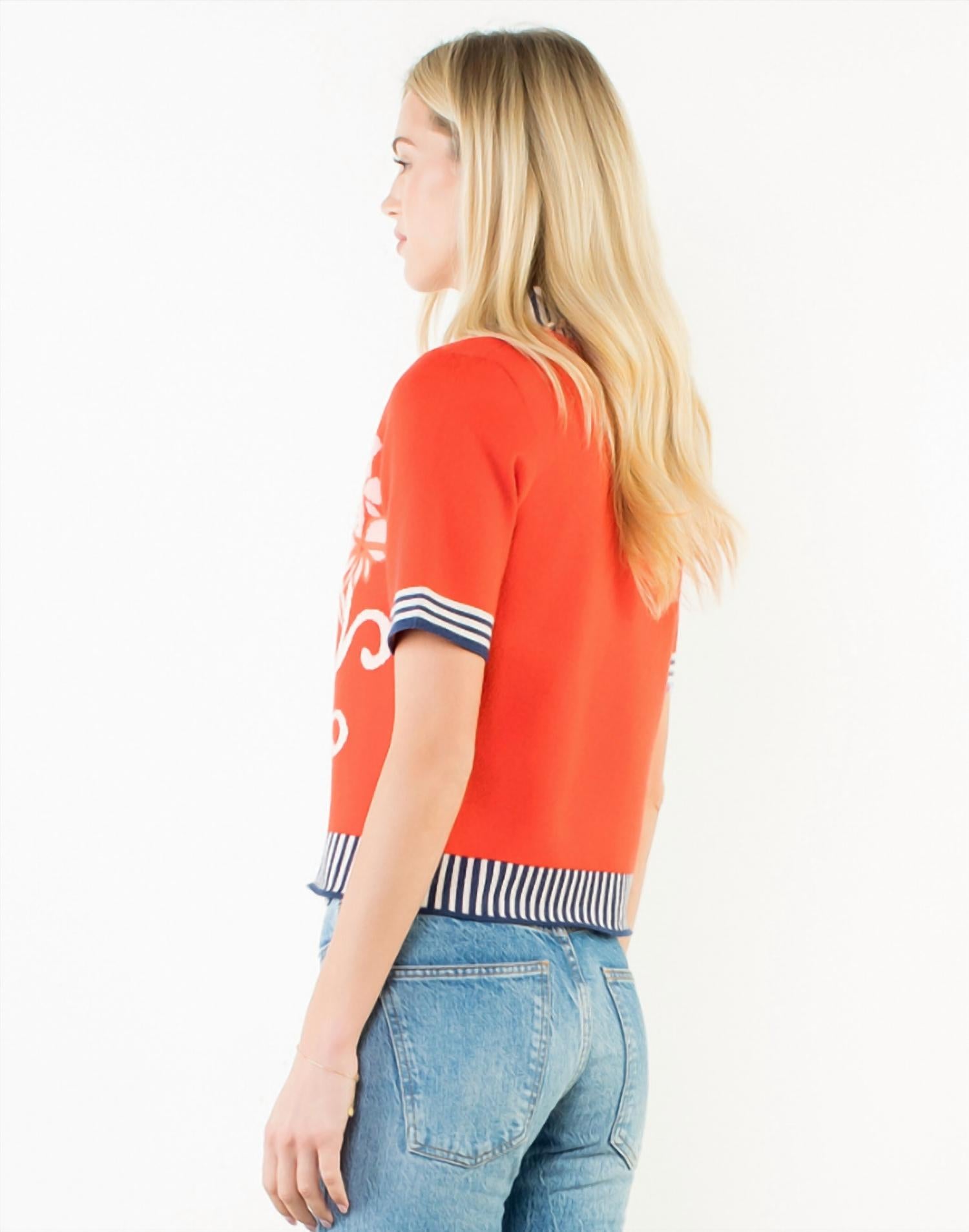 Thml - Knitted Floral Pattern Top