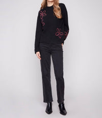 Charlie B - Embroidered Flowers Sweater