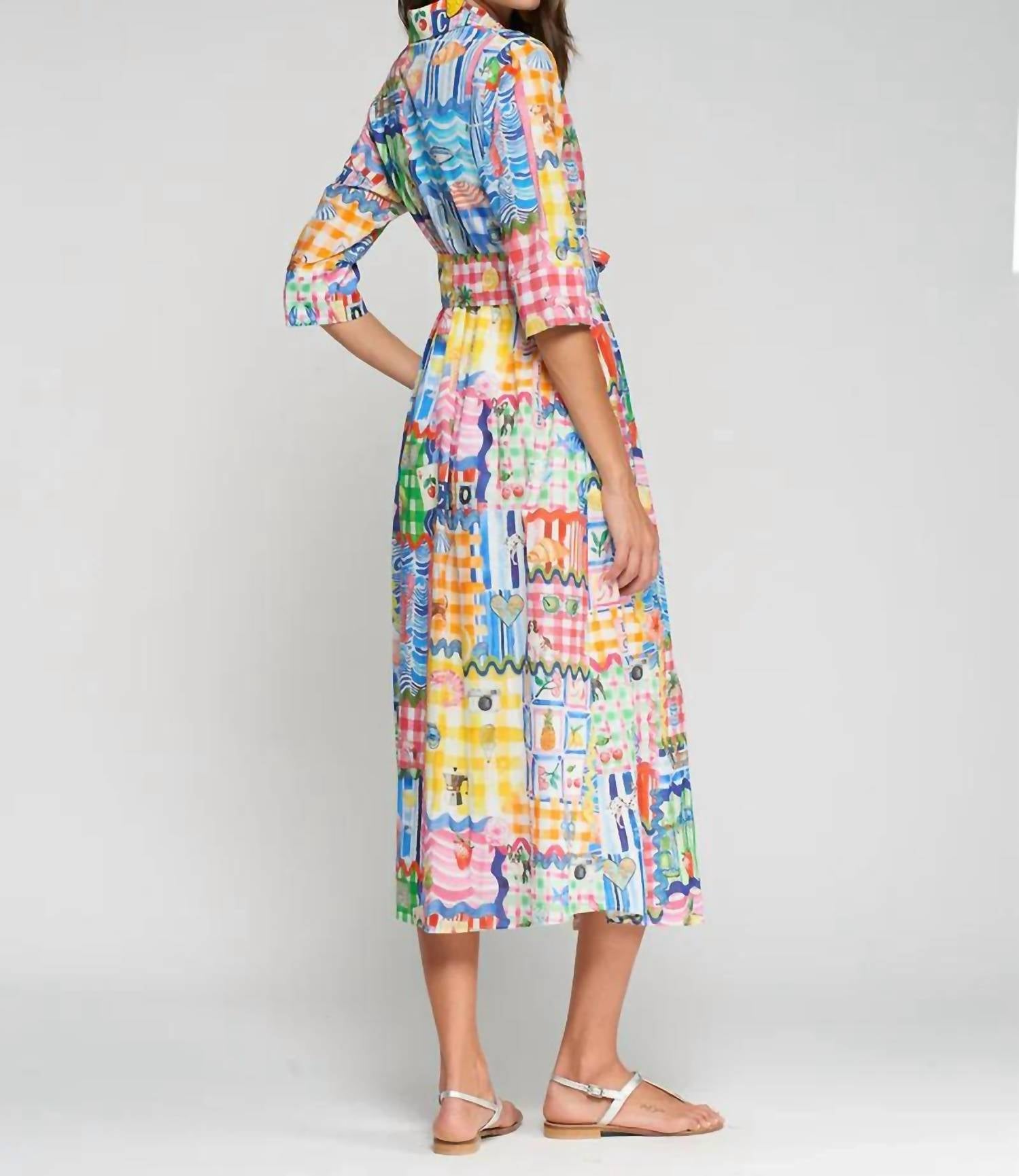Vilagallo - Printed Capri Midi Dress