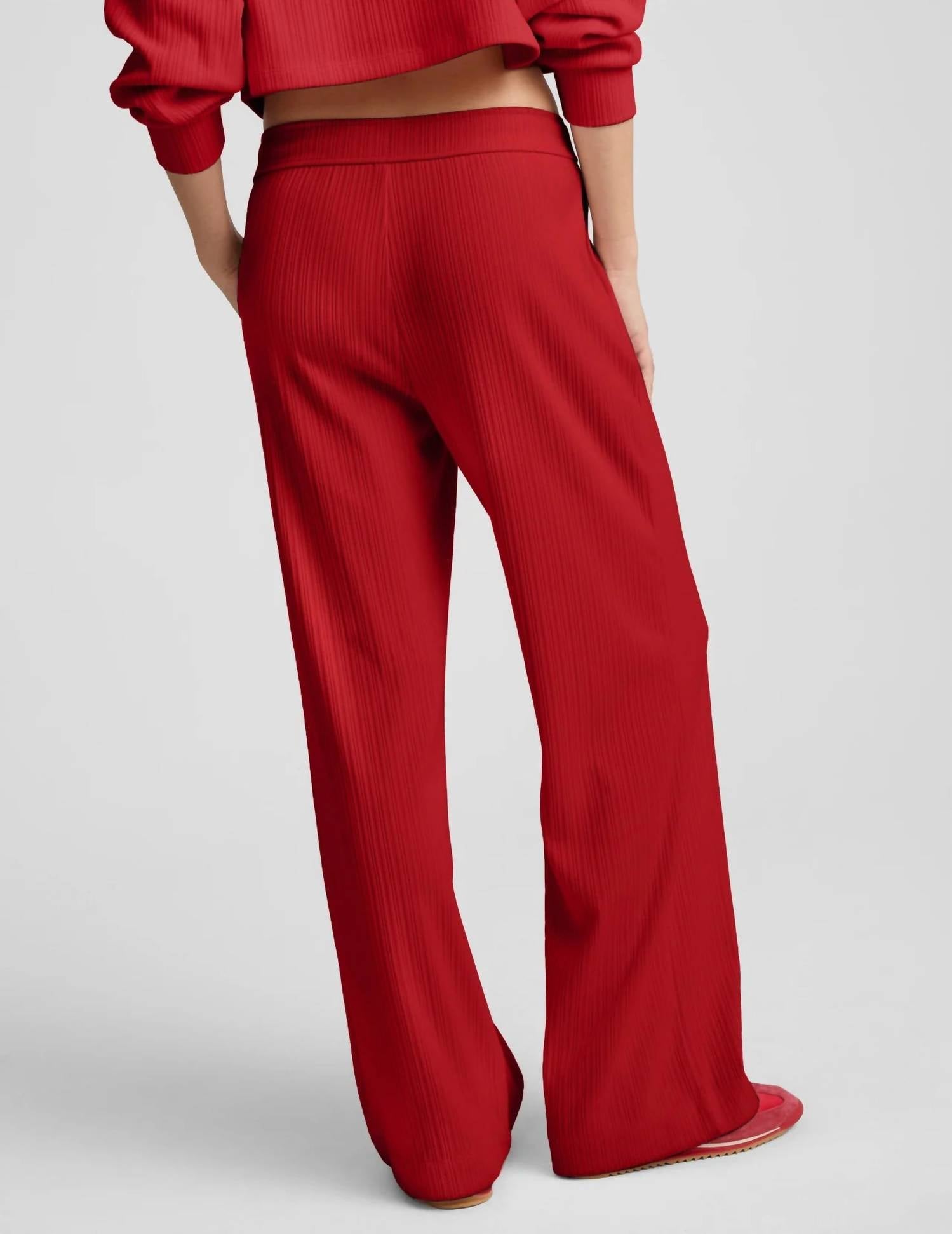 Beyond Yoga - Breathe Easy Ribbed Wide Leg Pant