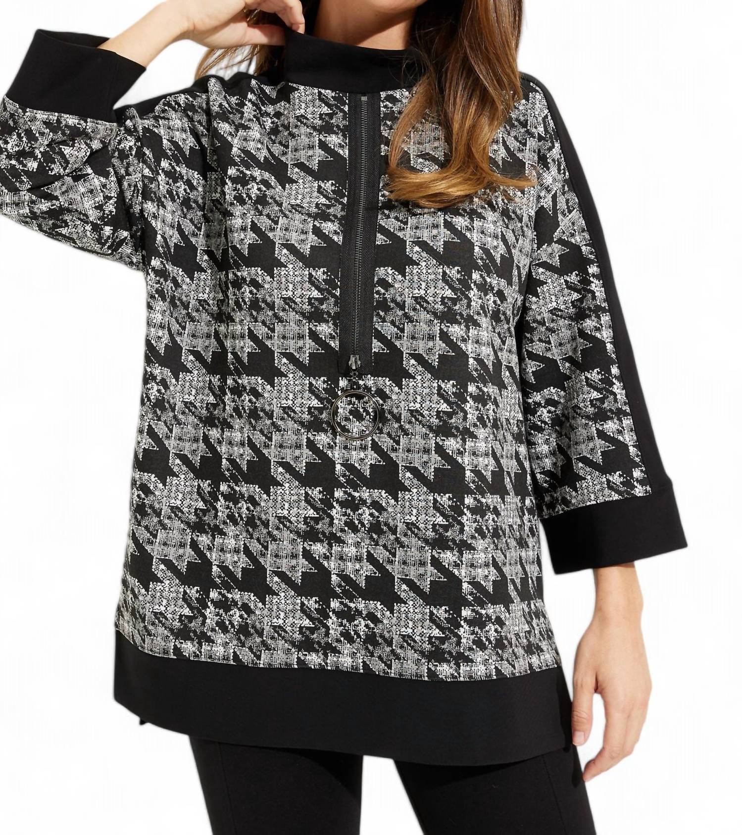 Joseph Ribkoff - PRINTED ZIP-UP TUNIC