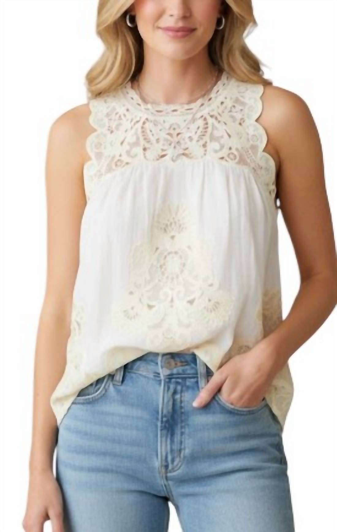 Sea - Medina Lace Tank Top