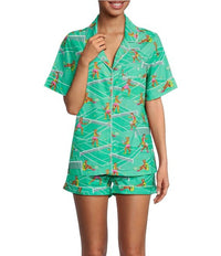 Printfresh - Courtside Cats Short Pajama Set