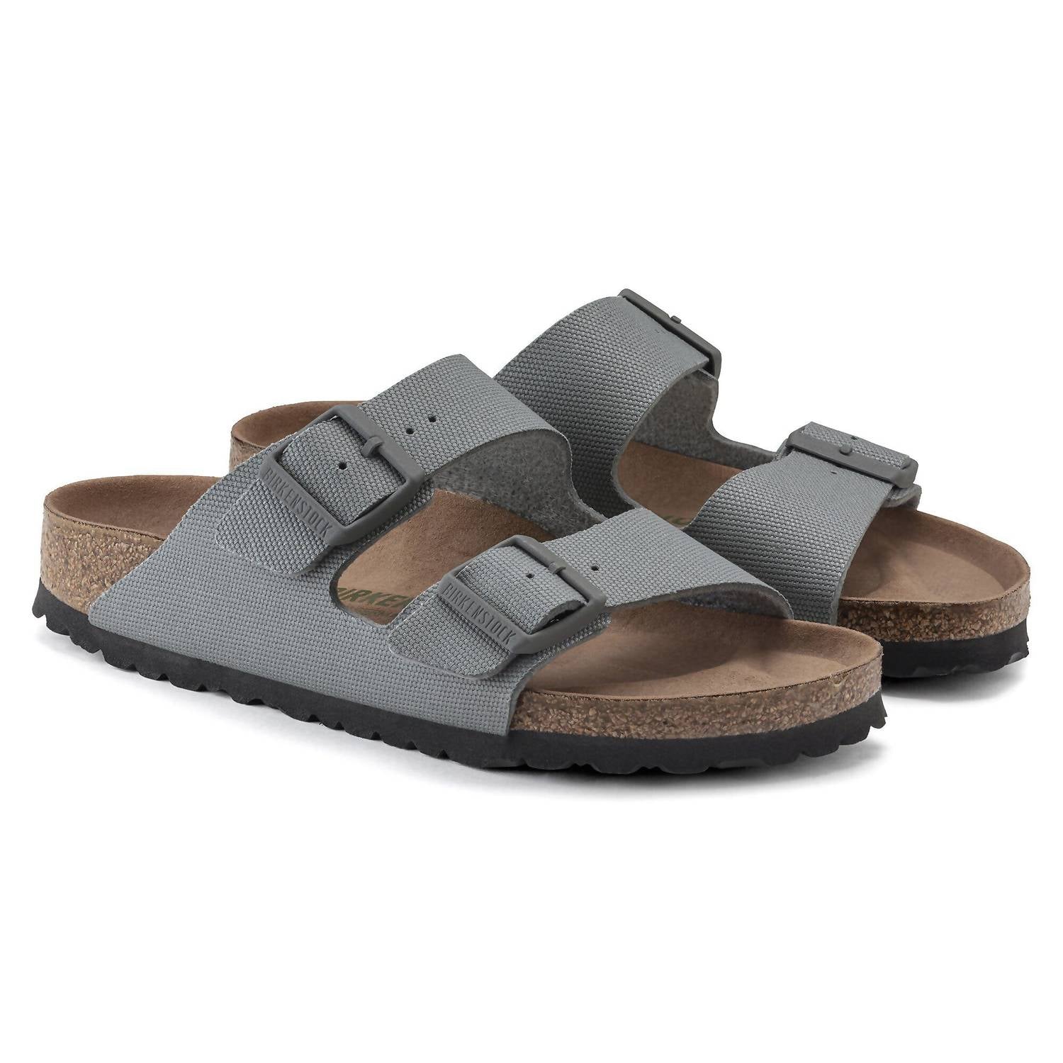 BIRKENSTOCK Men's Arizona Rivet Logo Textile Sandals in stone coin - men's sandal - view 4