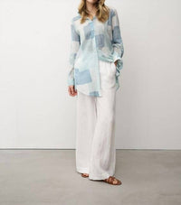0039 Italy - Taya Print Cotton Blouse