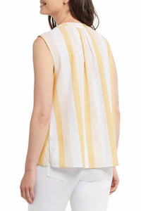 Tribal - Sleeveless Button Front Top