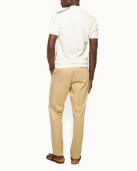 Orlebar Brown Carsyn Cashmere Trousers in beige - men's pants - detail view