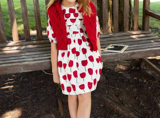 Pink Chicken - Girl's Tulips Evelyn Dress