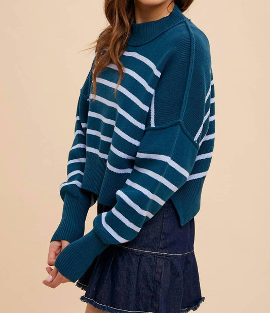 In-Loom - Striped Crop Sweater