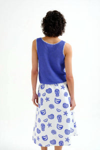 Compania Fantastica - Openwork Knit Top With Embroidered
