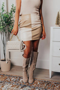Entro - Love Link Faux Leather Skirt