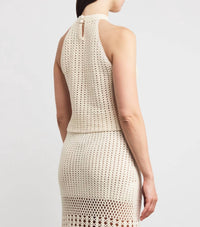 Escvdo - Reflejo Crochet Halter Top