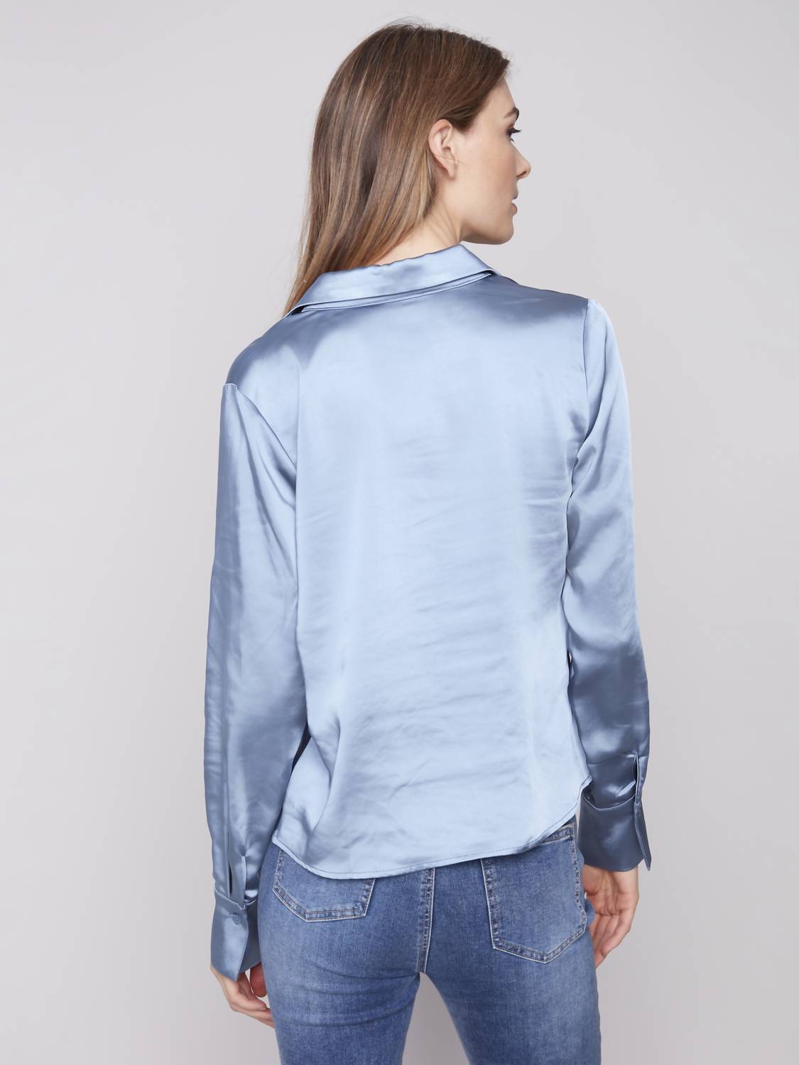 Charlie B - Long Sleeve Shirt With Twisted Front