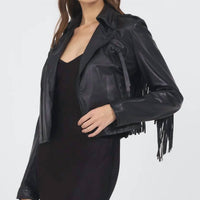Jakett - Tina Fringe Leather Jacket