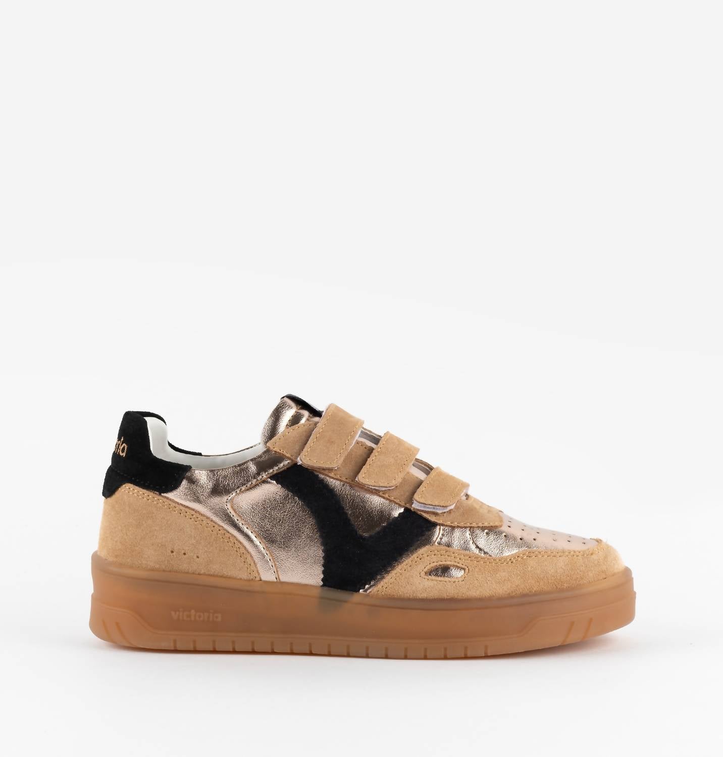 Victoria - Women's Seul Strap Metal & Split Leather Shoes