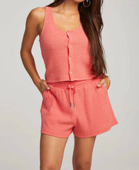 Chaser - Waffle Button Up Tank