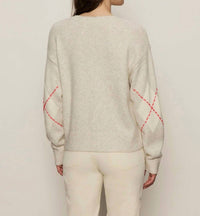 Sanctuary Argyle Scarf Sweater in tulip multi argyle - women's cardigan - alternate view